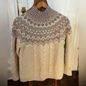 Chicos Fair Isle Chunky Knit Sweater